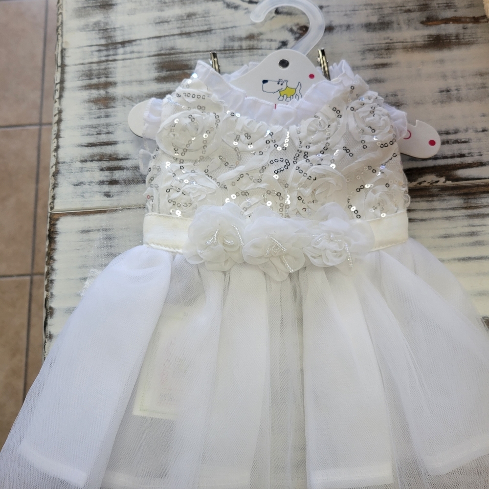 Dog wedding dress